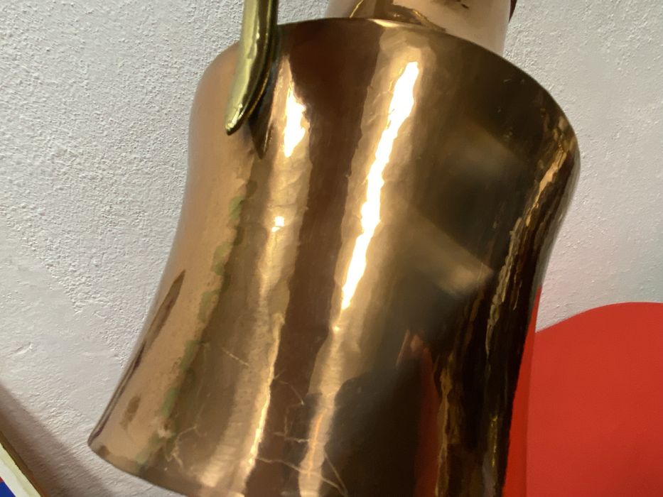 Медна кана с месингова дръжка Англия 1900 1930 декоративна