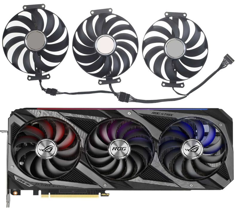 Вентилатор за видео карта ASUS STRIX RTX 3060 3070 Ti 3080 3090 AMD RX