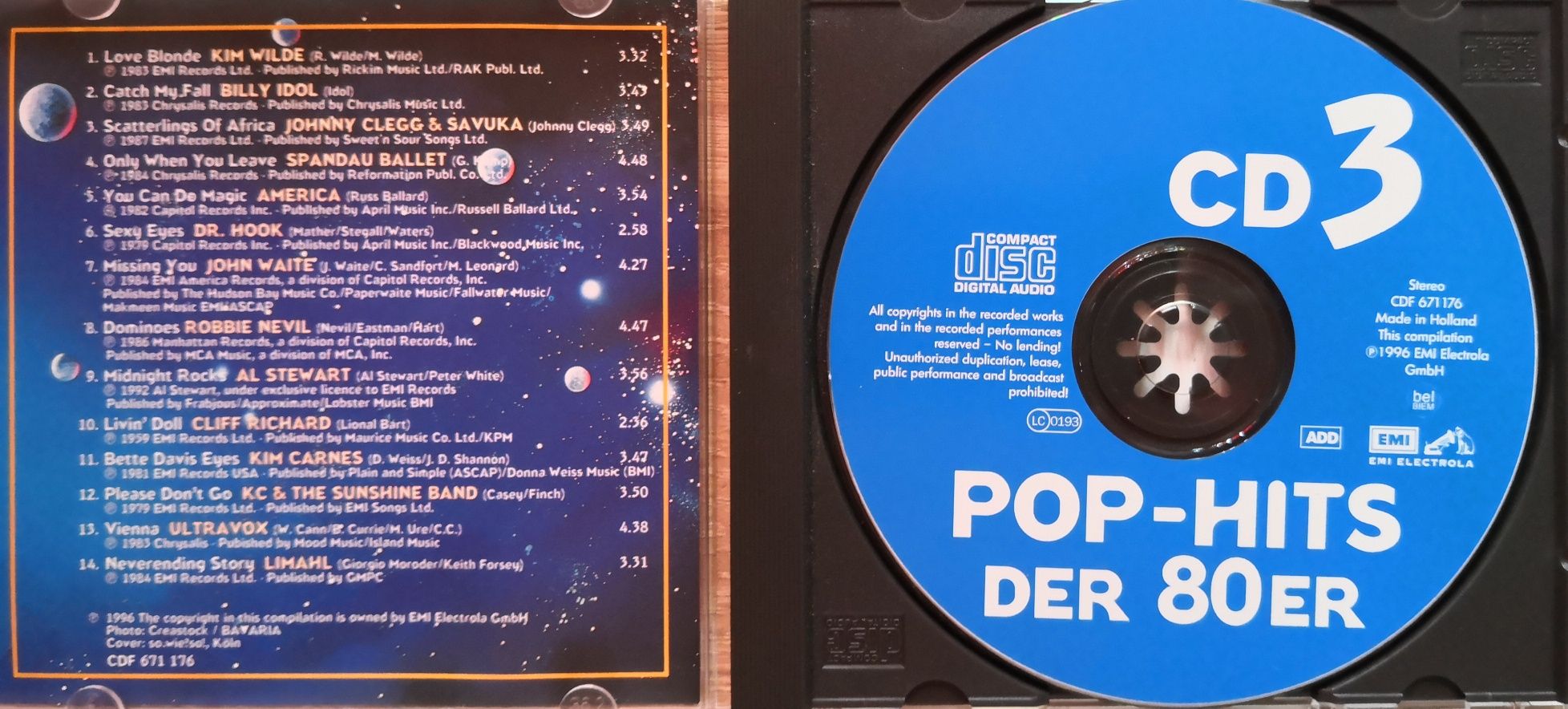 Diverse compilații CD-uri originale, anii 80