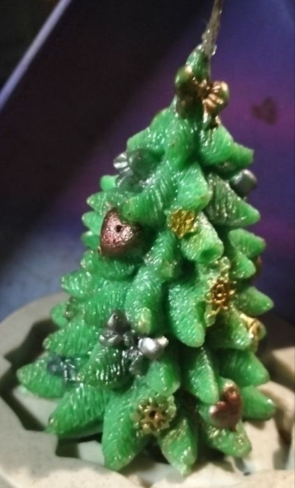 Новогодние свечи ручной работы