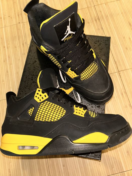 Jordan 4 yellow thunder,NU(black cat, military black, pure money,j4)