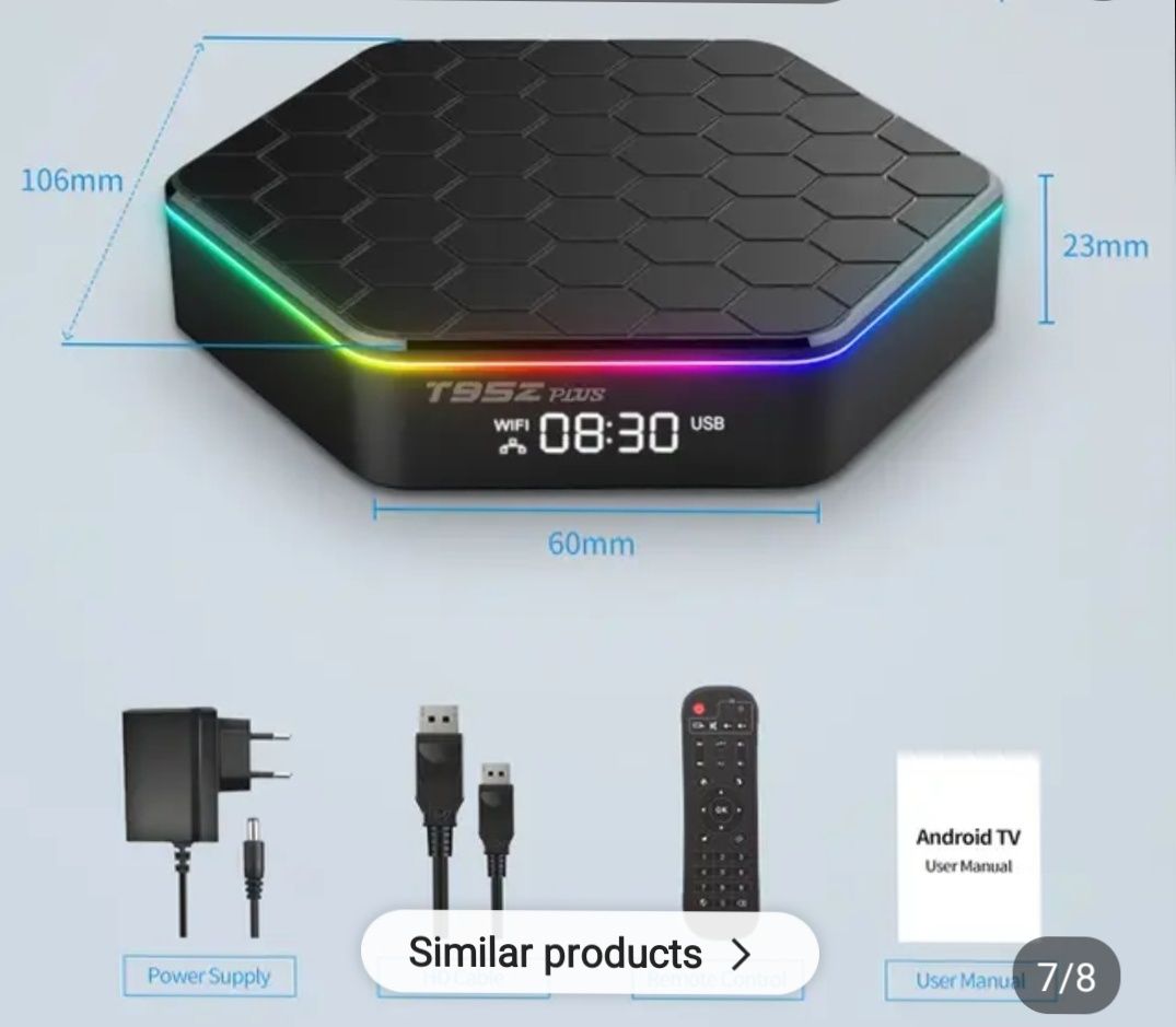 Tv box Android12, 4 ядрен процесор, нов