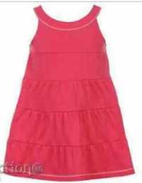 Ефирна трикотажна рокля без ръкави за 5-6 годишно момиченце, нова