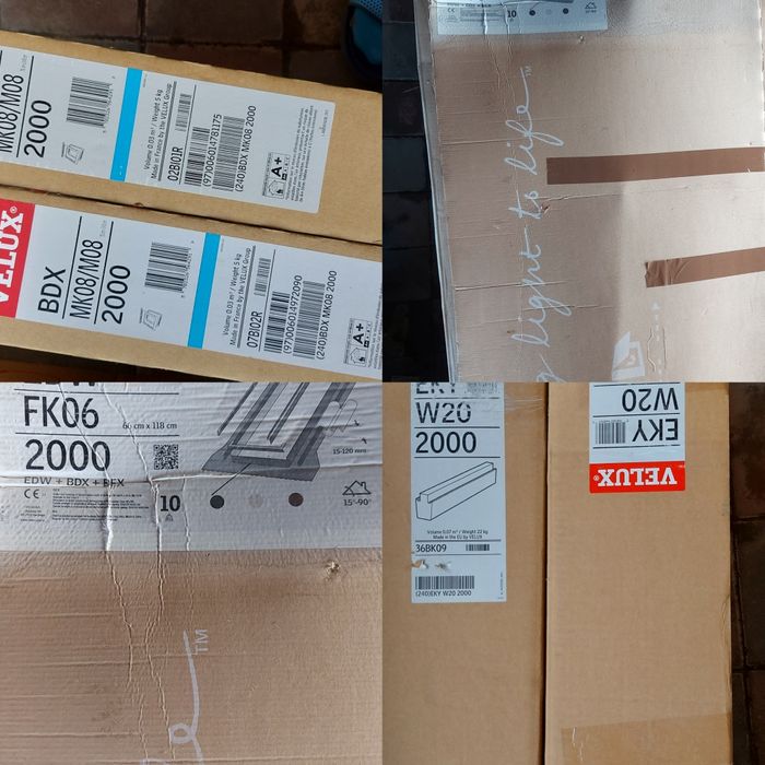 VELUX ferestre pentru mansarda NOI, rame, diferite piese