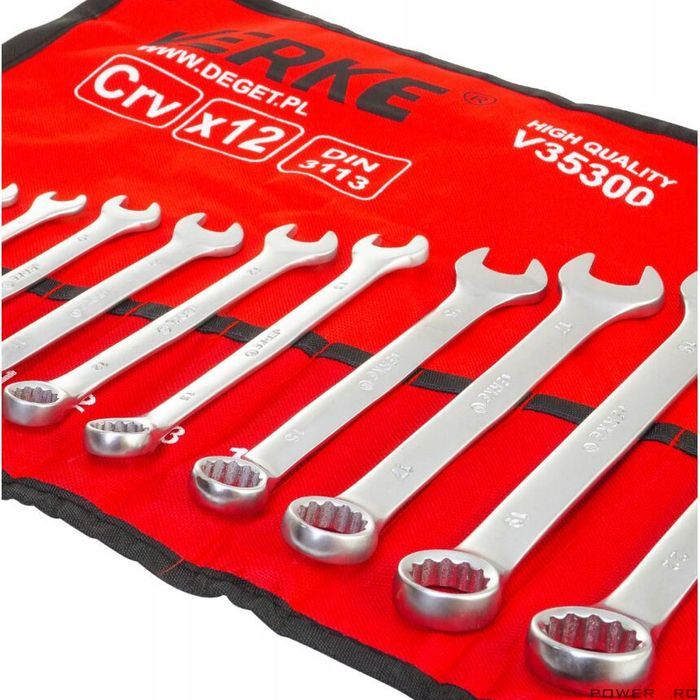 Set chei combinate, 6-22 mm, 12 piese, crom-vanadiu, Verke