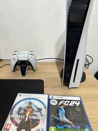 Playstation 5 Disk cu 2 Controllere  + Mortal Kombat 1 & FIFA 24