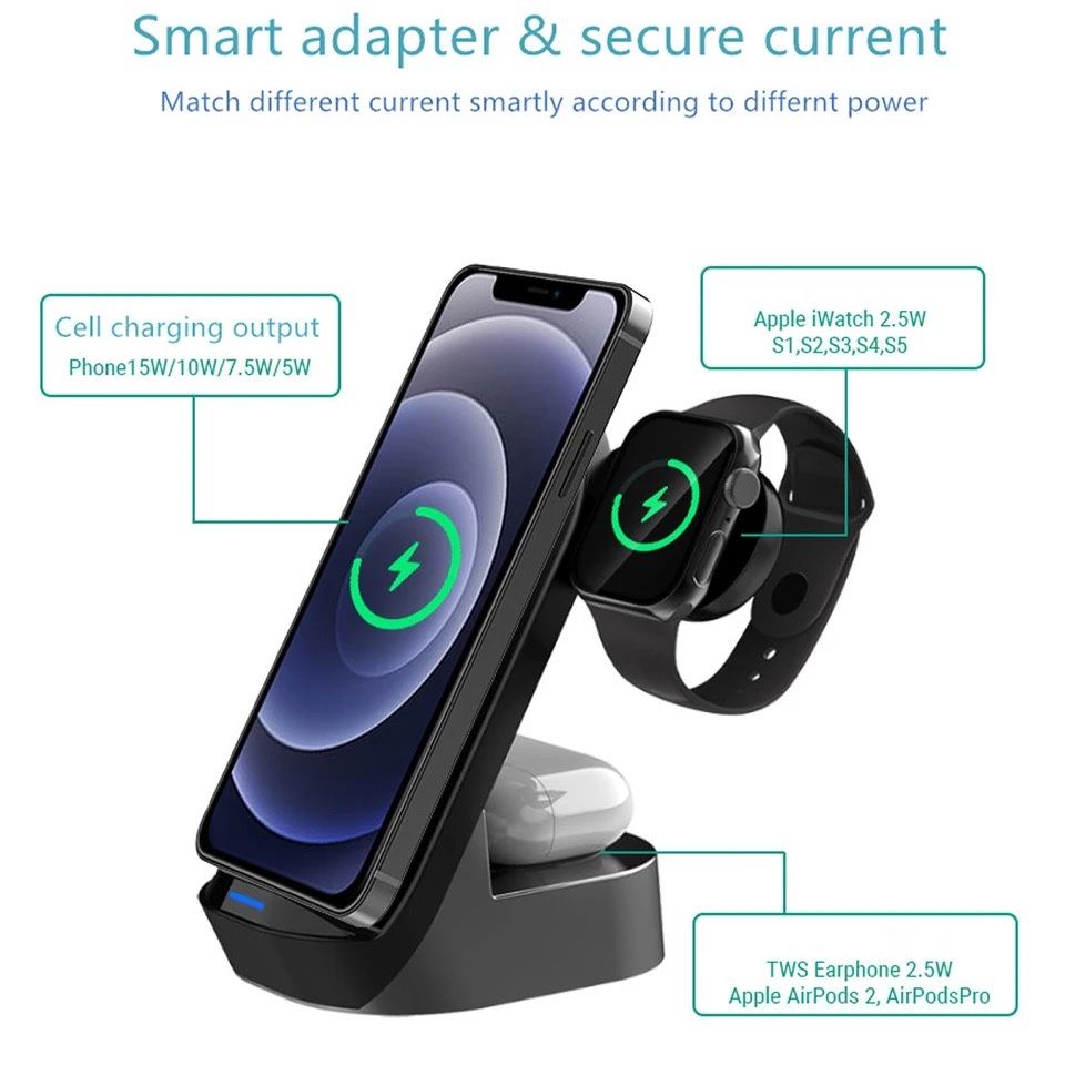 Iphone - Suport Incarcare Wireless Telefon Casti Ceas Apple Watch