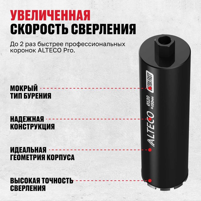 Алмазные коронки Olmos koronkalar ALTECO