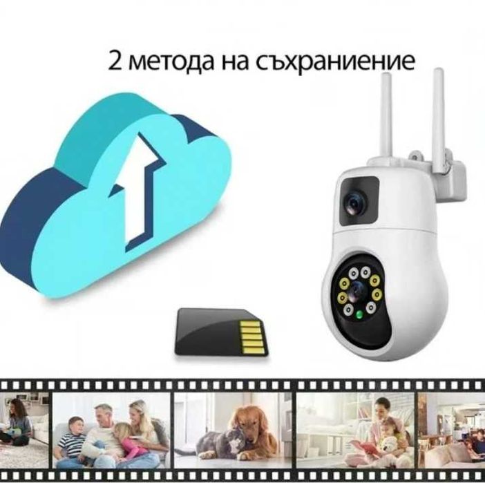 R3 Външна WiFi камера с два обектива 10MP iCsee