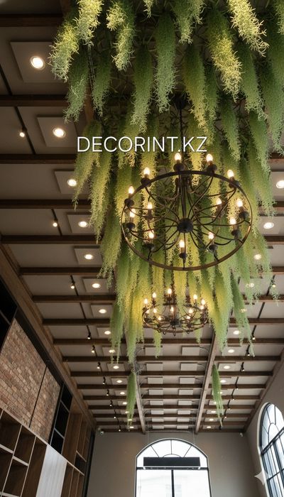 Зеленые растения подвесные искусственные