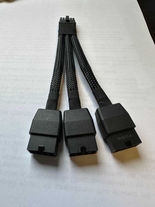 3х 8pin PCIe to 16pin Nvidia power cable adapter - 12VHPWR
