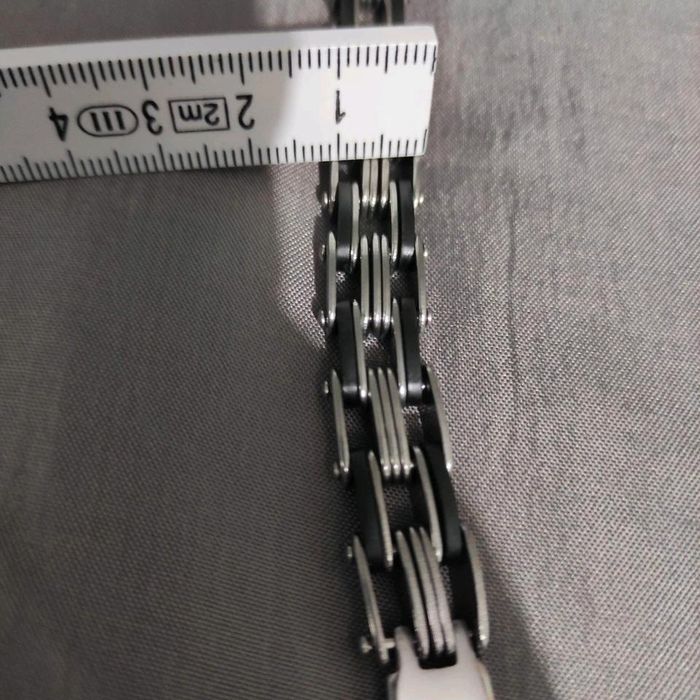 Brățară inox cu cauciuc Biker