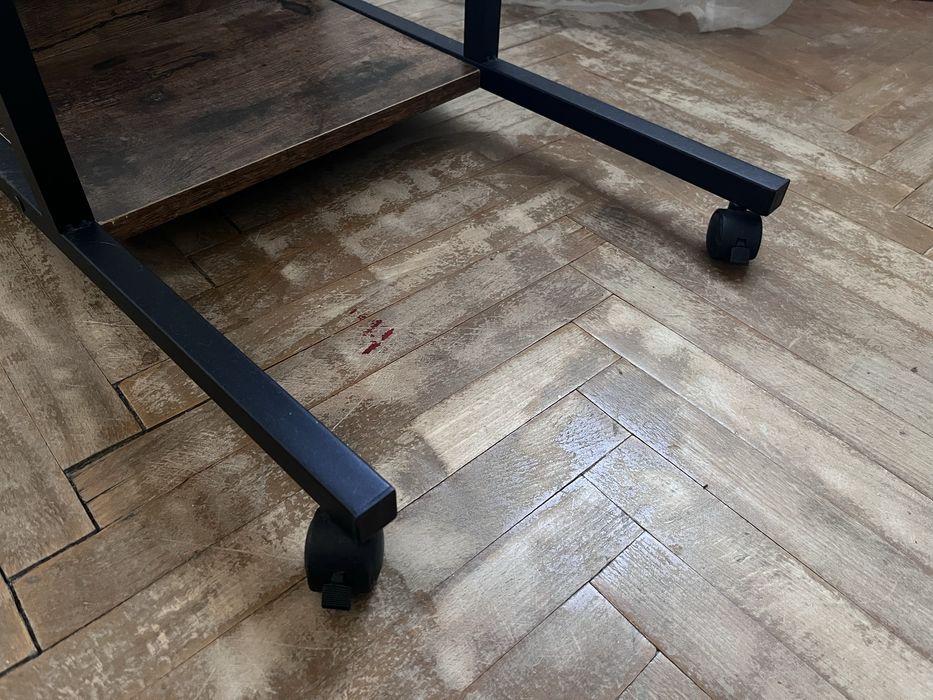 Masuta cu inaltime reglabila, maro/negru