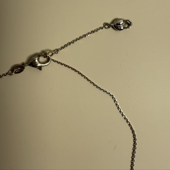 Колие с диаманти и бяло злато 18к