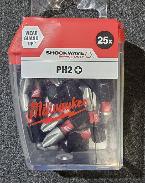 Set de 25 biti Milwaukee Shockwave Impact Duty  PH2x25 mm