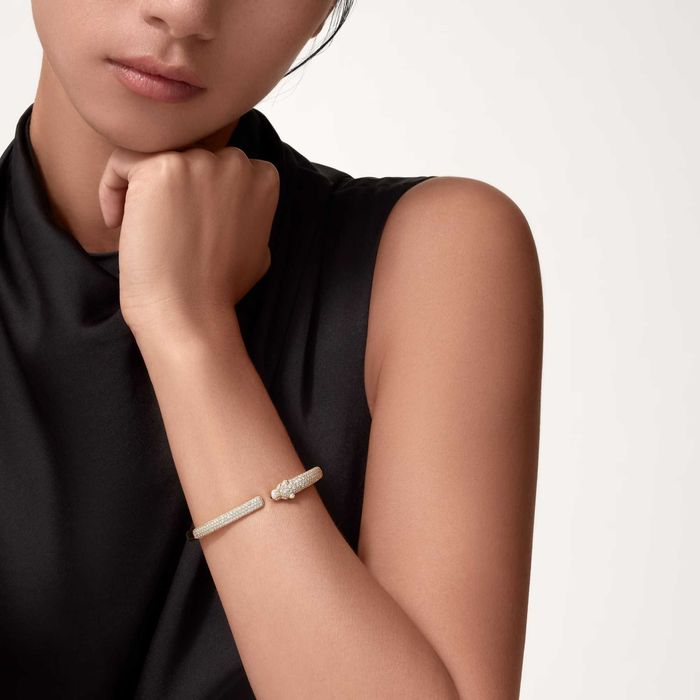 CARTIER Panthere de Cartier White Gold Diamonds Дамска Гривна