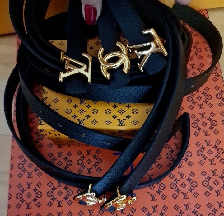 Curele inguste talie,logo metalic auriu, new models