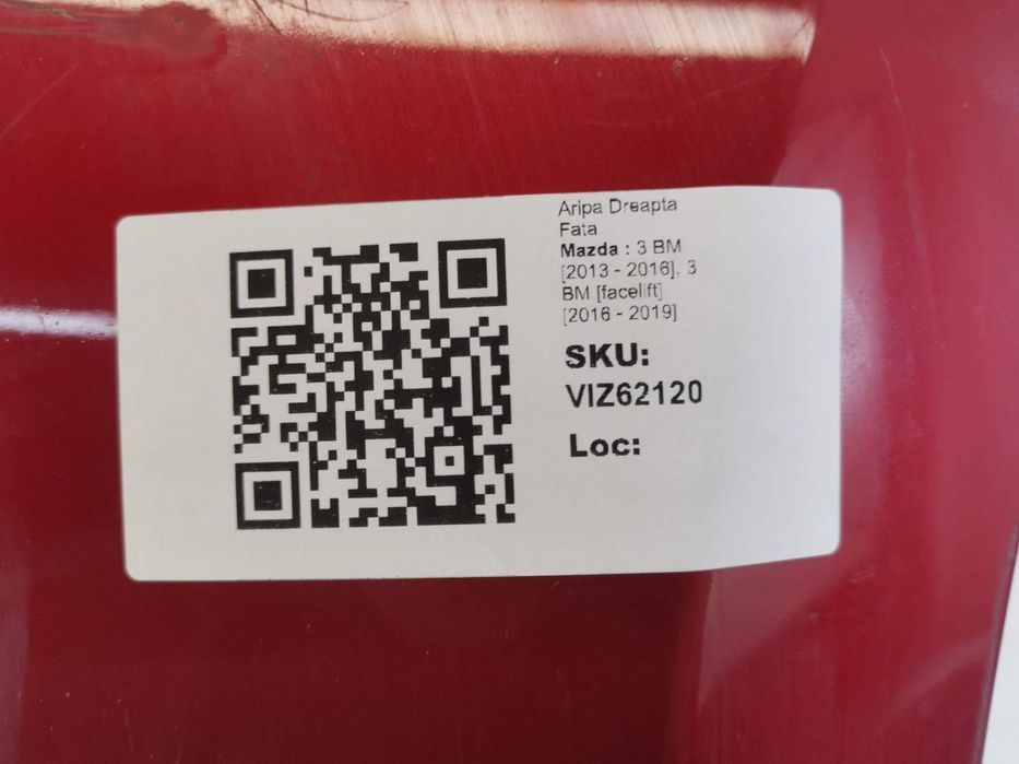 Aripa Dreapta Fata Mazda  3 BM 2013 2014 2015 2016, 3 BM [facelift] [2