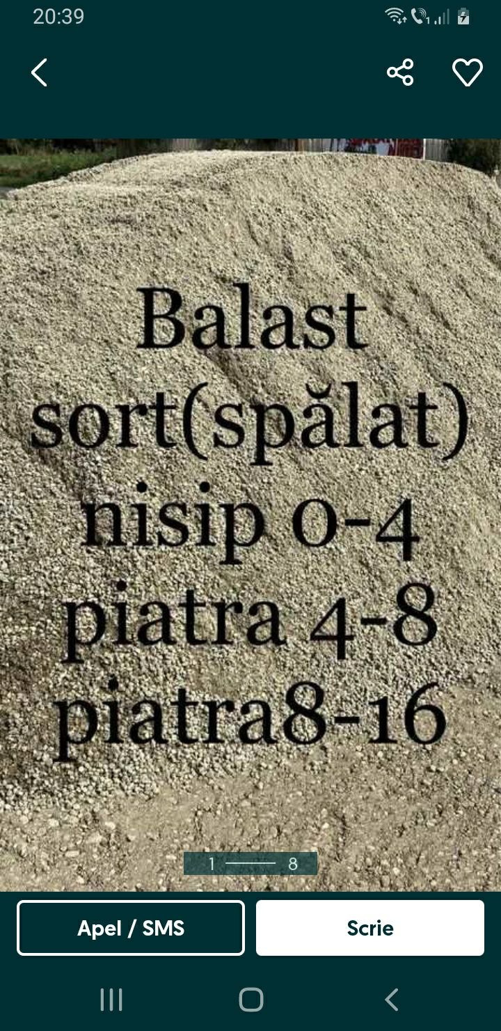 Transport moloz piatra nisip balastru
