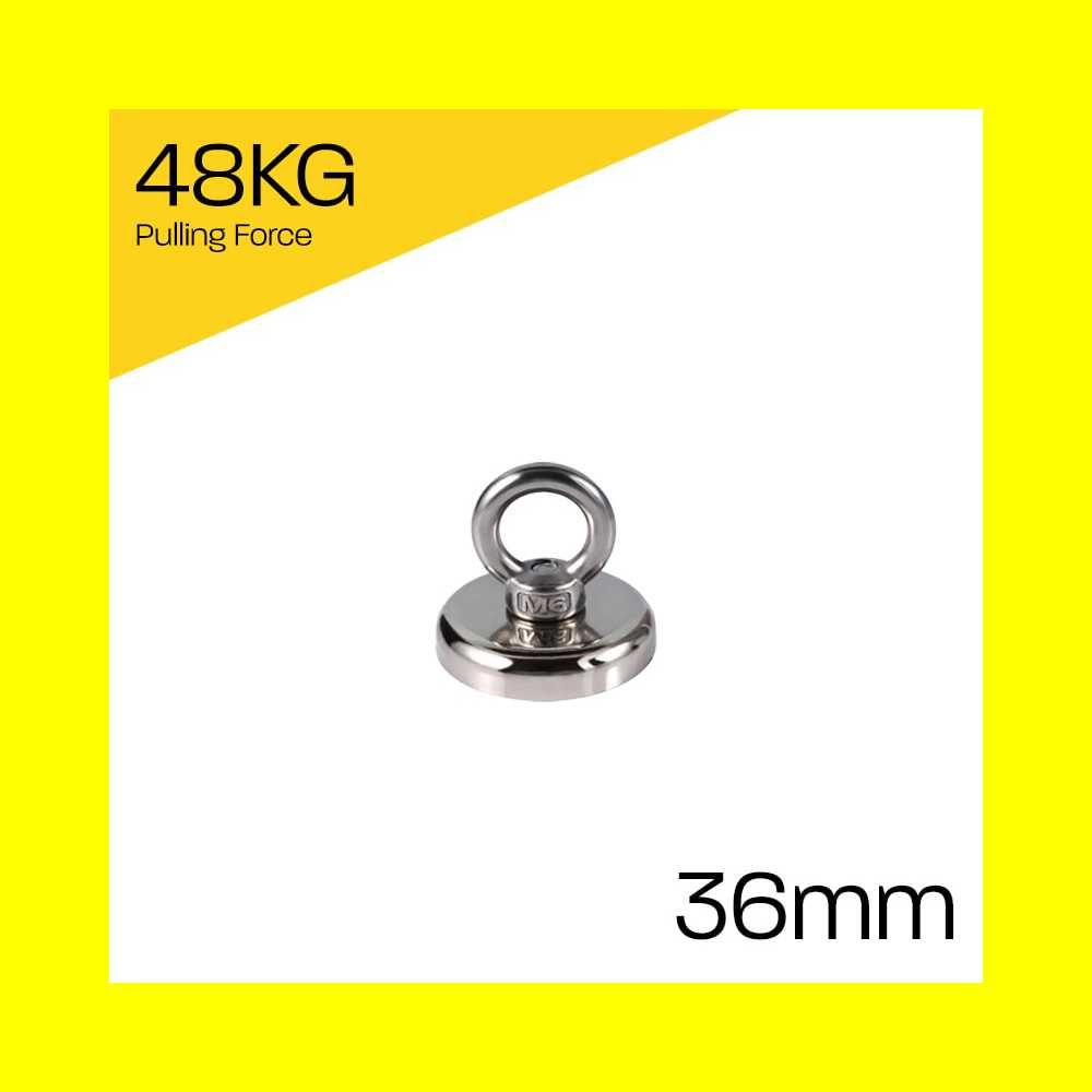 36mm 50кг Магнит за магнитен риболов, с кука (халка) Magnet fishing