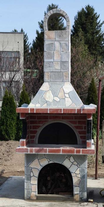 Барбекю с фурна - пещ Стандарт (комбинирано) с облицовка от камък