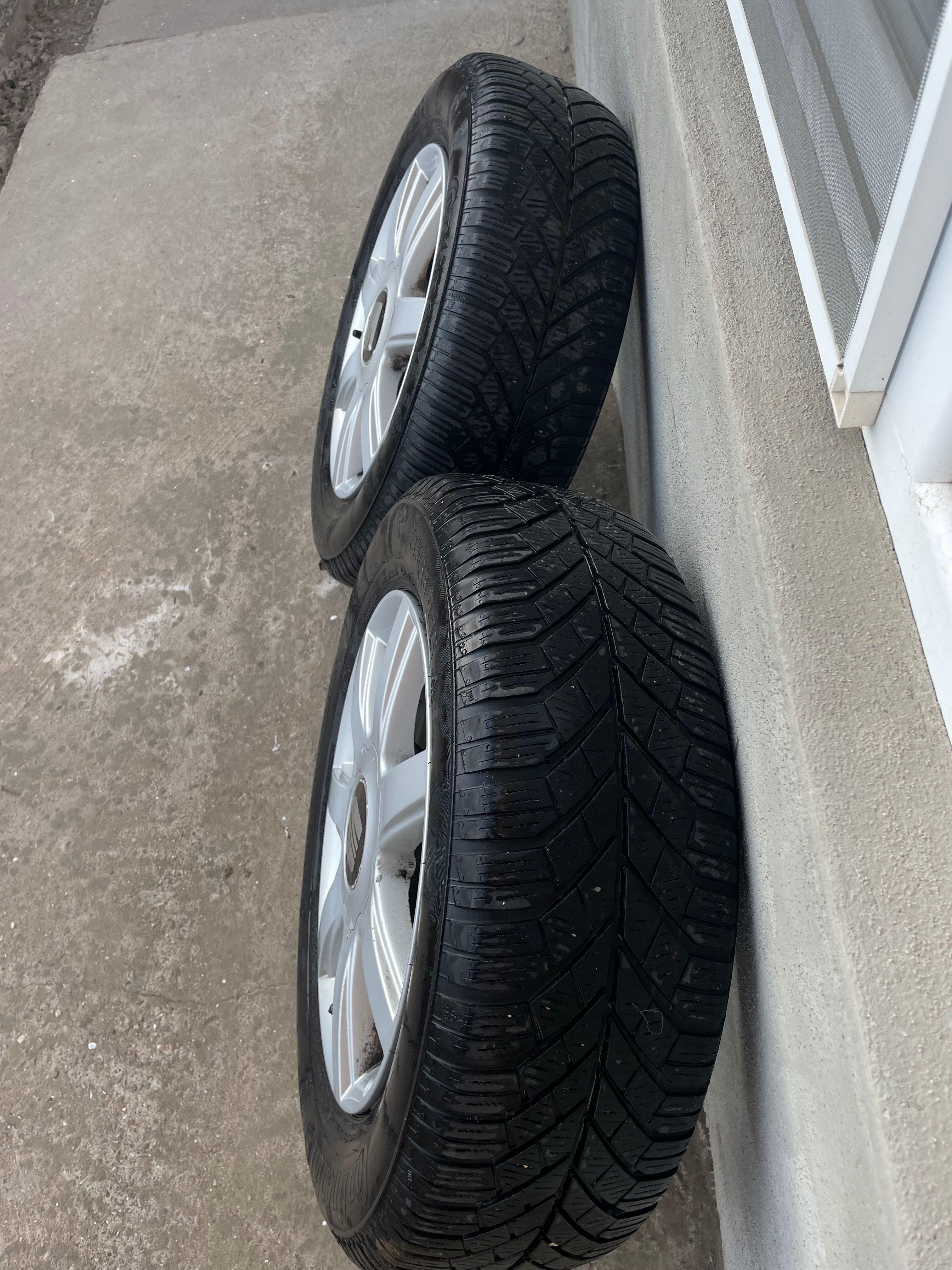 2 бр Джанти със зимни гуми 195/65R15 5/100 Стават за Сеат Леон,Голф4