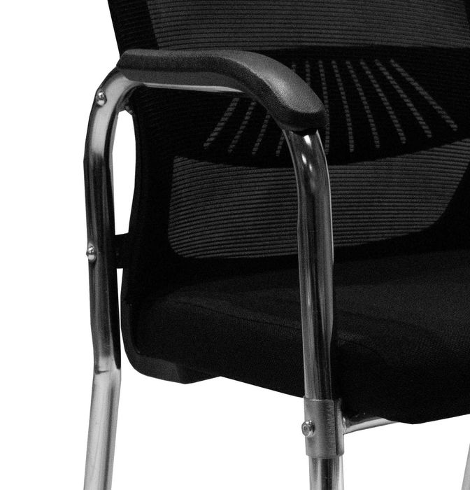 Стул-кресло Derby с хромированным каркасом и подлокотниками + доставка