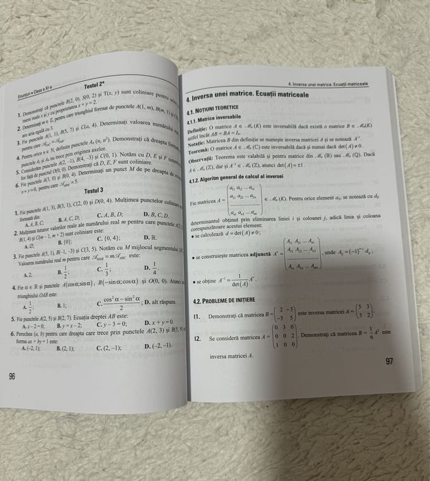 Carte Bac Mate Profil SN M2 ( si tehnologic )