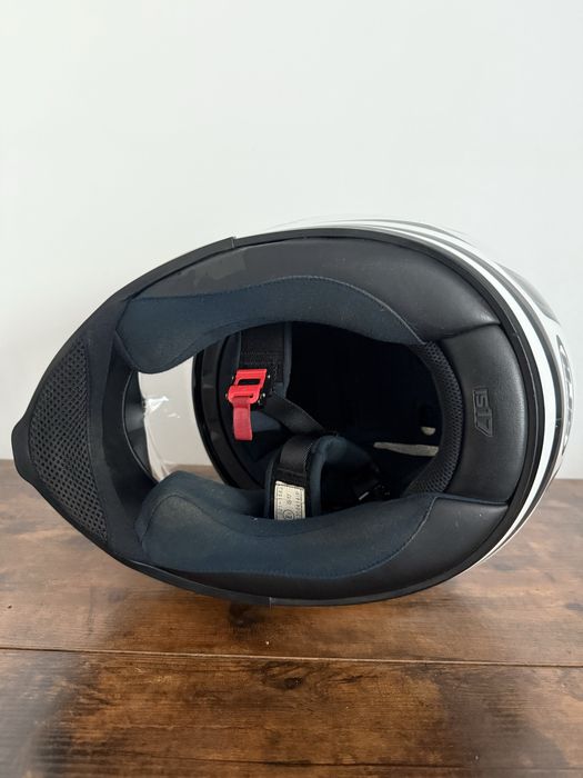 Casca moto HJC marimea L + pinlock culoare alb negru