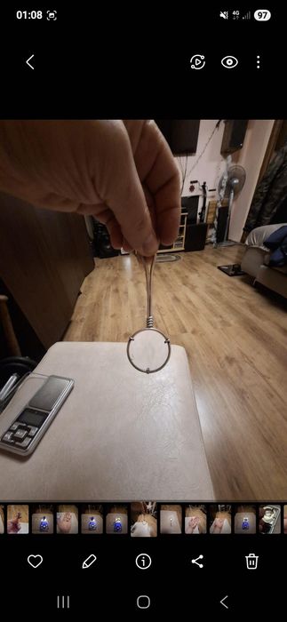 Lupa din argint masiv.Are 19gr.Pret 450lei