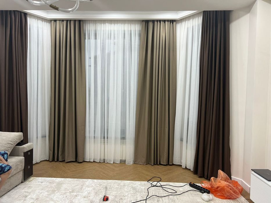 Пошив блэкаут шторы на заказ Алматы затемняющие.Турецкие портьеры/тюли