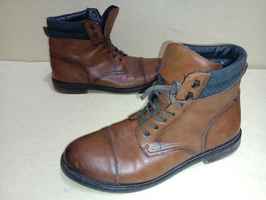 Zara Man кафяви кожени боти N 44 - 29 лв