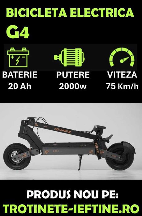 Scuter electric Kukirin G4 70 kmh/75 km NOU cu garantie ROMANIA