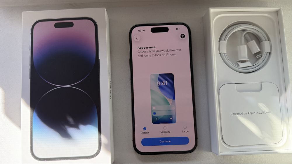 Vand iPhone 14 Pro 256GB Deep Purple eSIM - Link Video in descriere