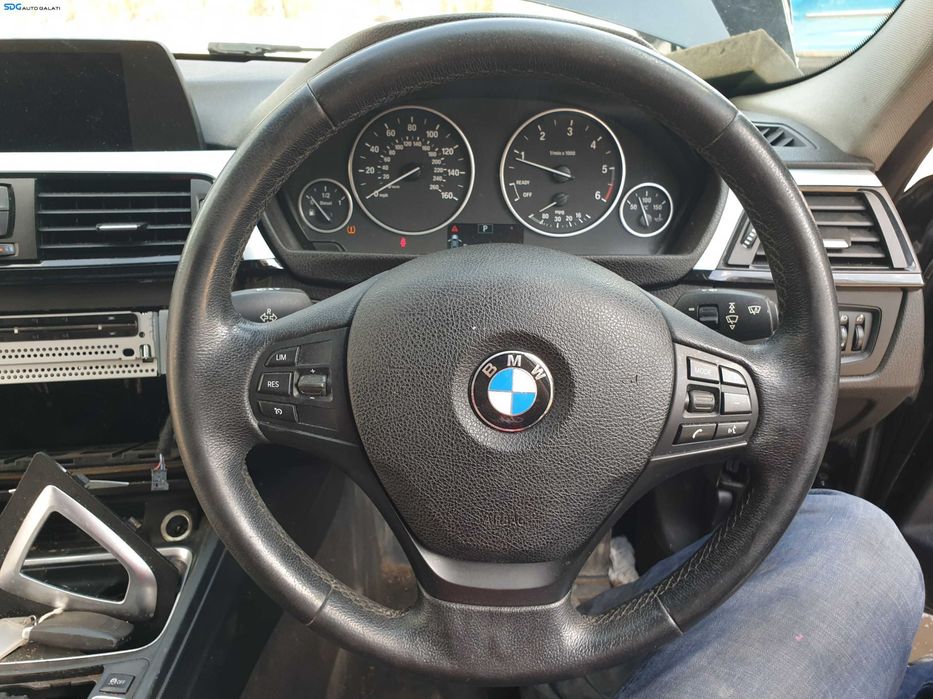 Volan 3 Spite Piele cu Comenzi FARA Airbag BMW Seria 3 F30 NFL Non Facelift 2011 - 2014 [K6687]