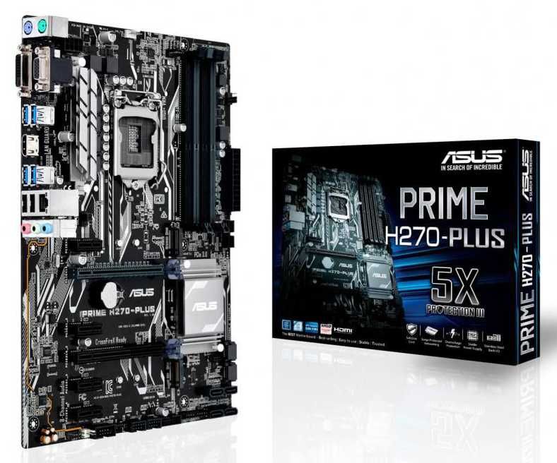 Дъно Дънна платка ASUS PRIME H270-PLUS LGA 1151 DDR4 до 64GB