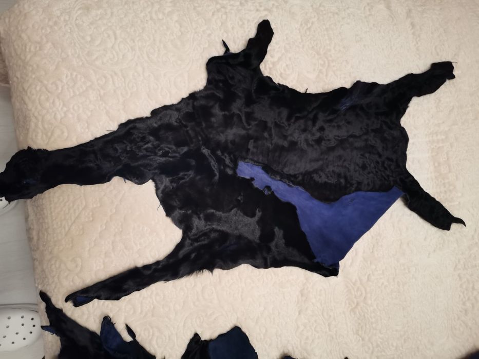 Обработени кожи заешка,телешка и агнешка.