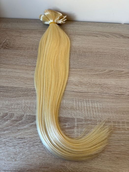 РАЗПРОДАЖБА –100% естествена индийска коса, 55 см, 157 грама.