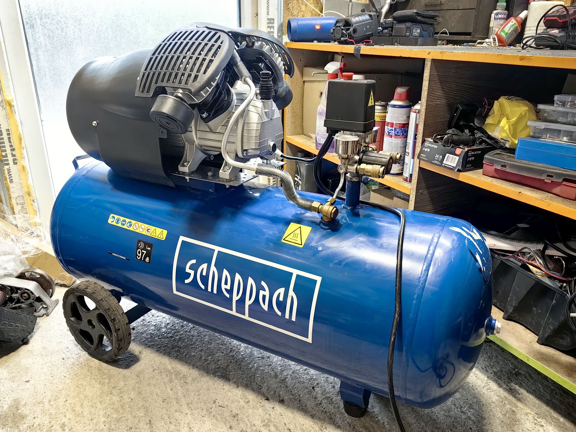 Компресор HC120DC / Scheppach  / 2200W, 100 л