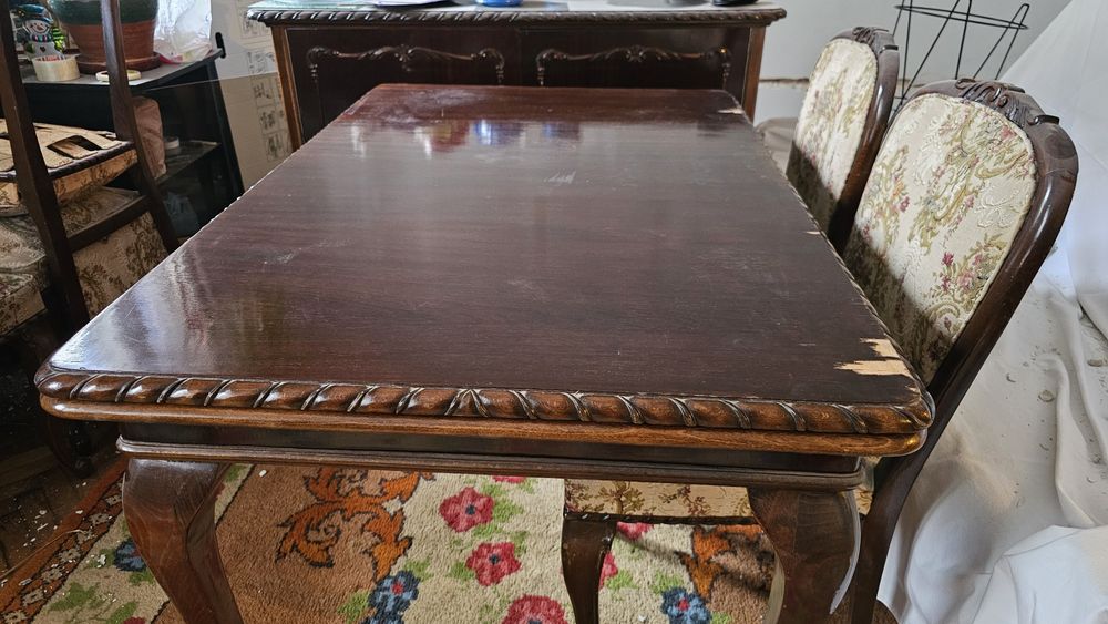 Masa extensibila 120x80cm cu 6 scaune