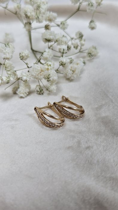 Серьги золотые ЖанТаС ломбард Астана