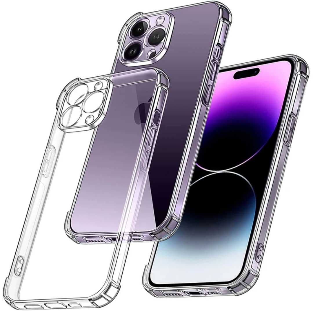 Set Folie Sticla Full + Husa AntiSoc iPhone 12 13 14 15 16 Pro Max