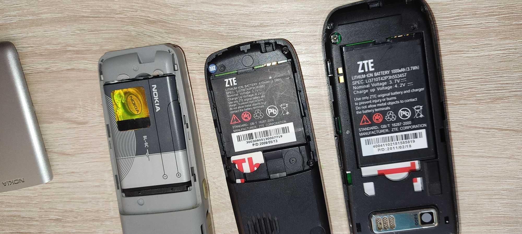 3 телефона ZTE все рабочие.