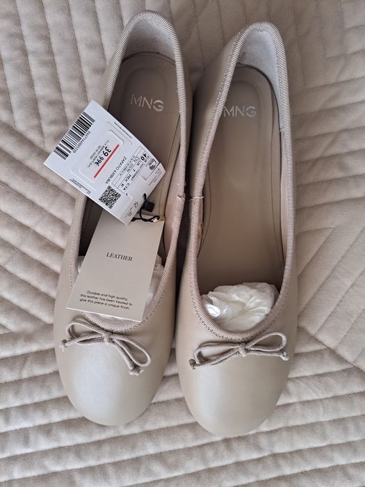 Balerini nr 40 ,piele naturala, Mango