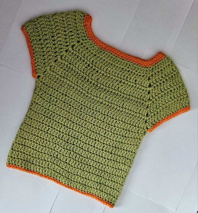 Tricou crosetat Bebe 12/18 luni (bumbac 100%)