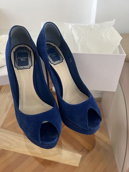 Sandale Christian Dior originale din piele intoarsa