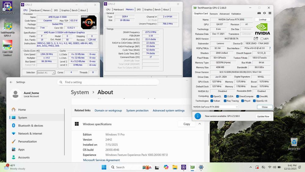 Laptop Lenovo IdeaPad Gaming 3 15ACH6 foarte nou cu garantie