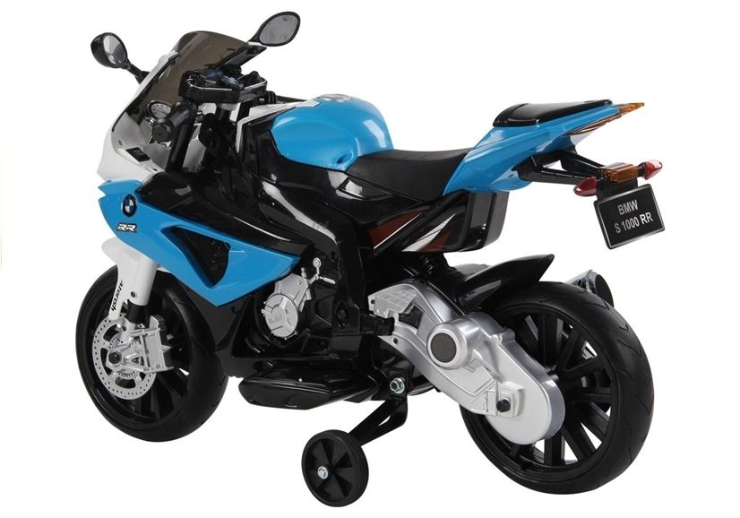 Motocicleta electrica cu roti ajutatoare BMW S1000RR PREMIUM #Albastru