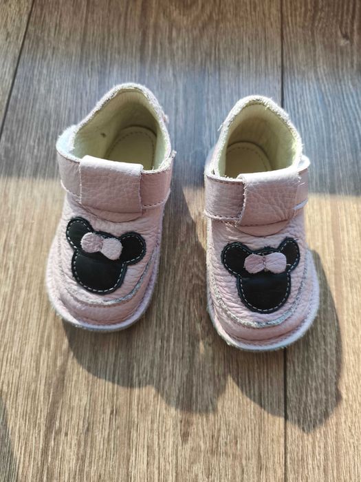 Pantofi barefoot piele naturala fetițe , mărimea 19