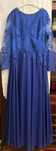 Rochie lungă, albastra, marimea 42/44, cu dantela in partea de sus